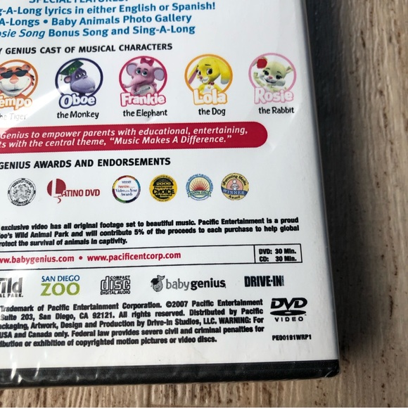 “Baby Genius: Baby Animals Favorite Sing-A-Longs” New DVD - 2007 - San Diego Zoo - Picture 13 of 15